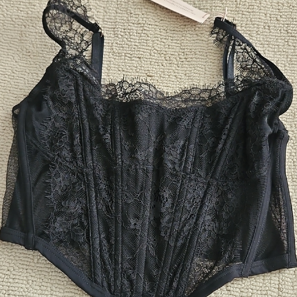 Victoria's Secret Black Lace Bustier